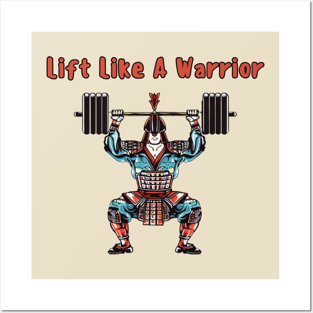 Ronin doing a deadlift Gym motivation bodybuilder Wall Art by Japanese Fever